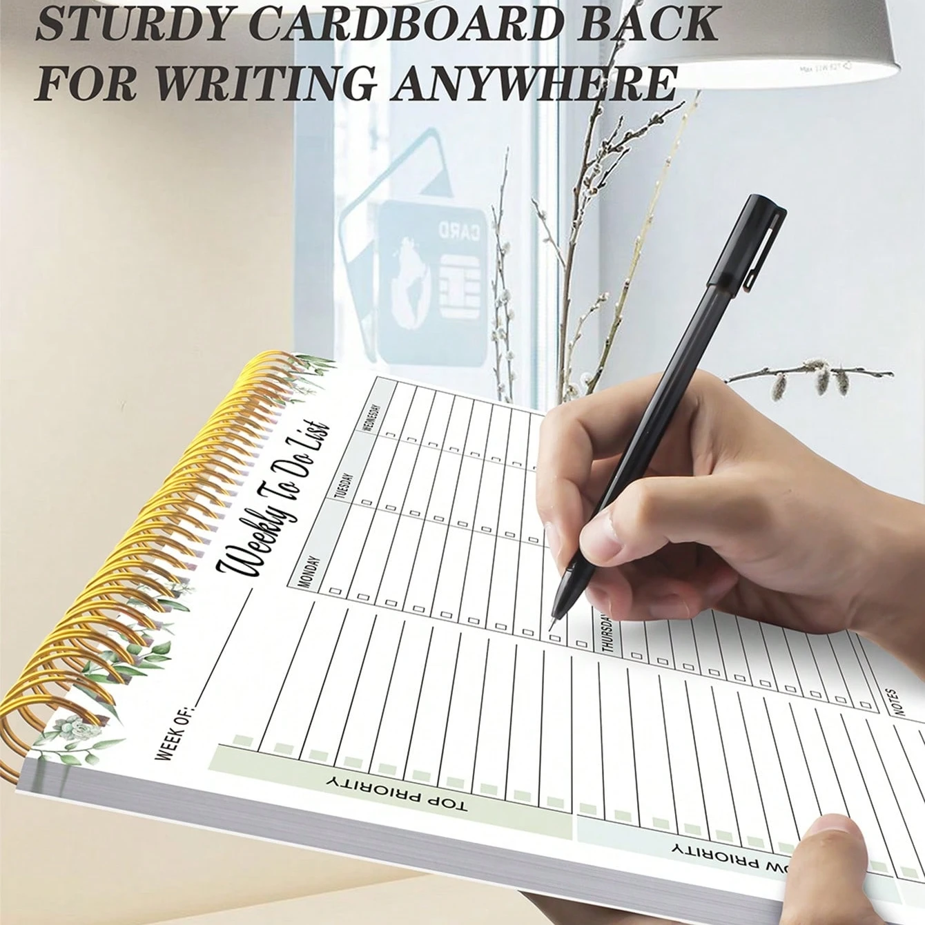 Weekly Planner Pad Spiral Weekly Planner Undated 52-page To-do List Pad, 8.5*11 \