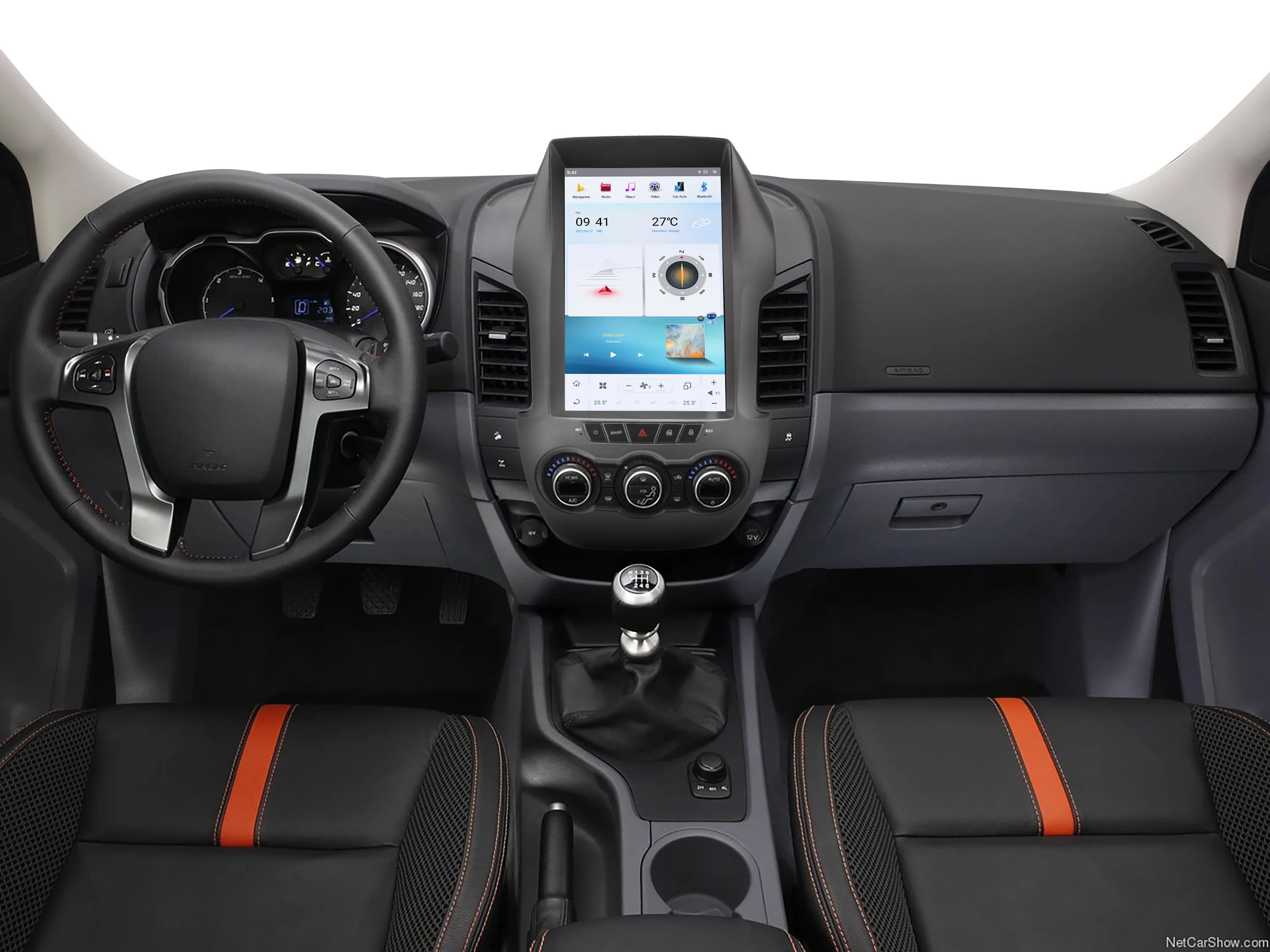 For Ford Ranger 2011-2016 Audio 2 Din Android Auto Carplay Receiver Car Radio Vertical Style Auto Multimedia GPS Navigation