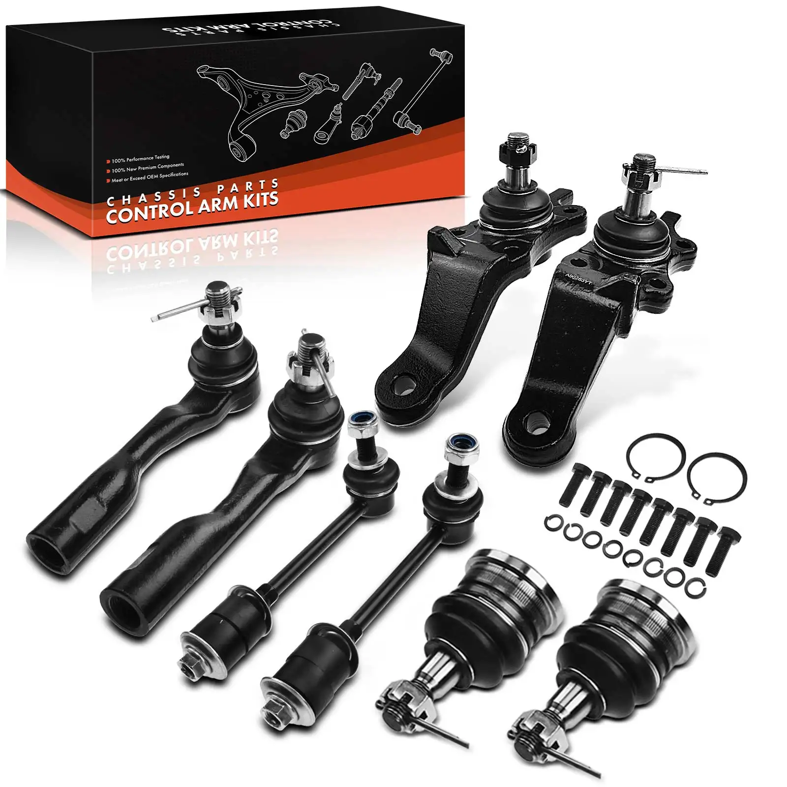 Frankberg 8-delige draagarmset vooras boven voor Toyota 4 Runner Land Cruiser 90 Tundra pick-up 1995-2002 4334039325