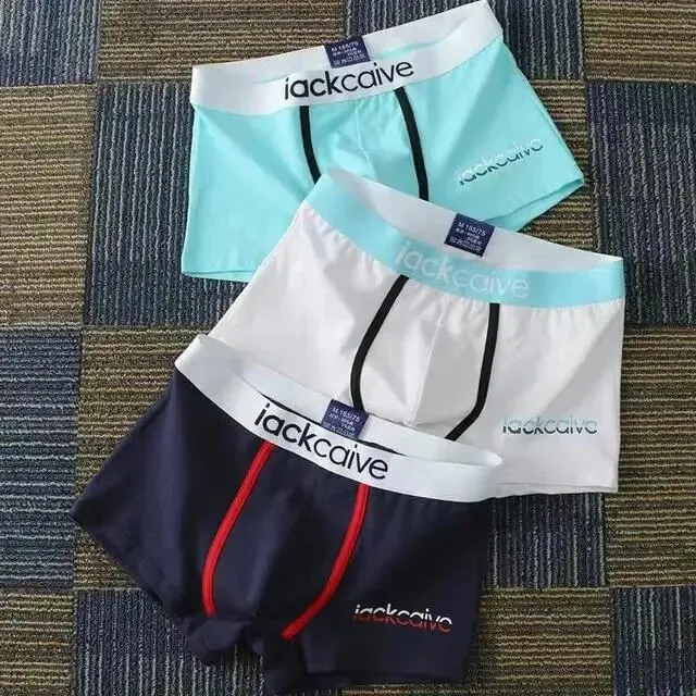 3Pcs Männliche Höschen Baumwolle männer Unterwäsche Boxer Atmungsaktiv Mann Boxer Gedruckt Unterhose Bequeme Shorts Männer Unterwäsche M-3XL