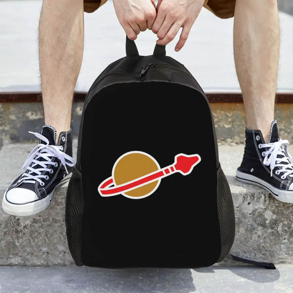 

Классический рюкзак с логотипом Space Logo, вместительный, для детей, школьный рюкзак, сумка через плечо для мужчин и женщин