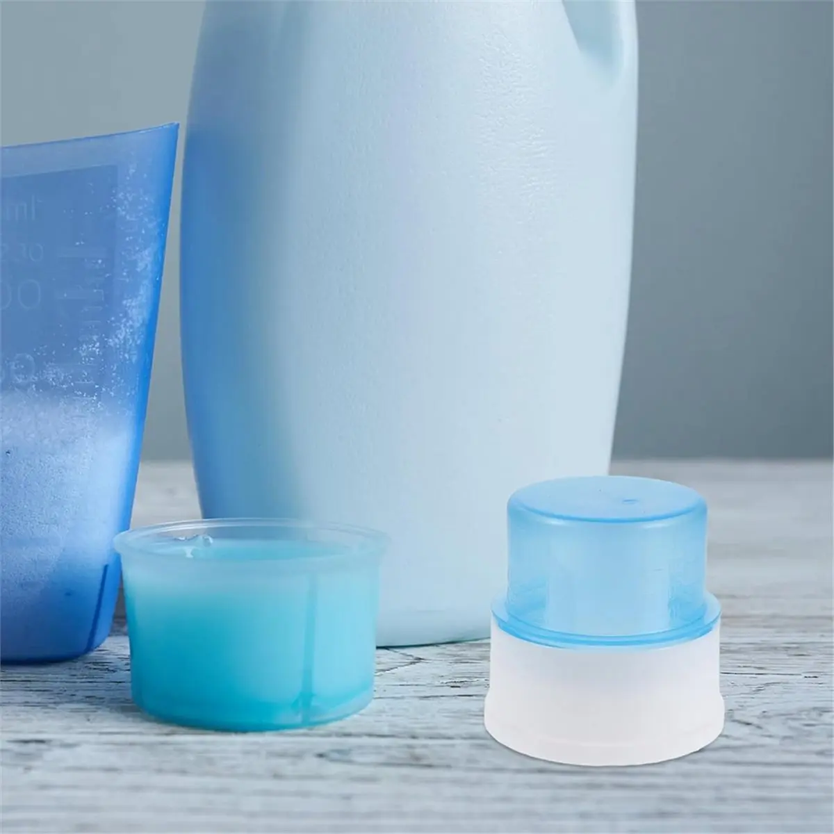 A08I 40PCS Refill Detergent Container Caps-Groove Bottle Cap Threaded Screw Top for Pour-Detergent Bottle Lid Spare Parts