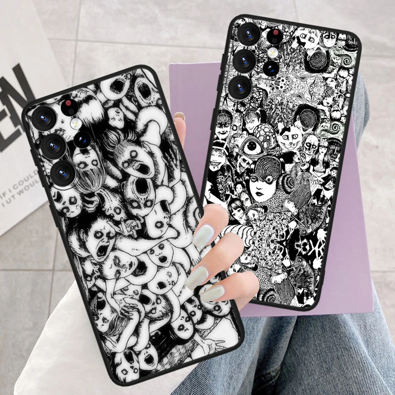 Tomie-funda de silicona suave para teléfono, carcasa negra de Anime Kawakami para Samsung S24, S23, S22, S21, S20 FE, S10e, S10, S9 Ultra Plus