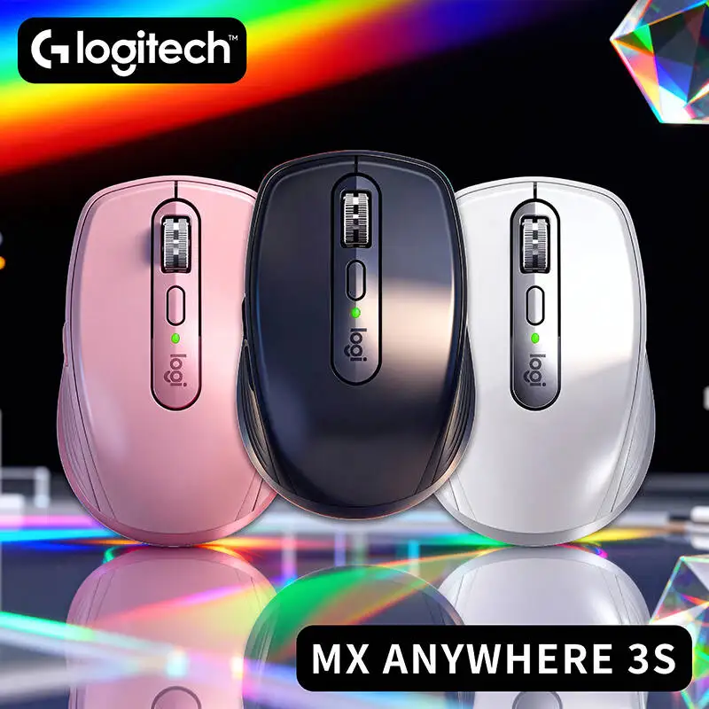 

Logitech MX Anywhere 3S with Darkfield 8K DPI, Tracks on Any Surface, Silent Buttons, Easy-Switch 3