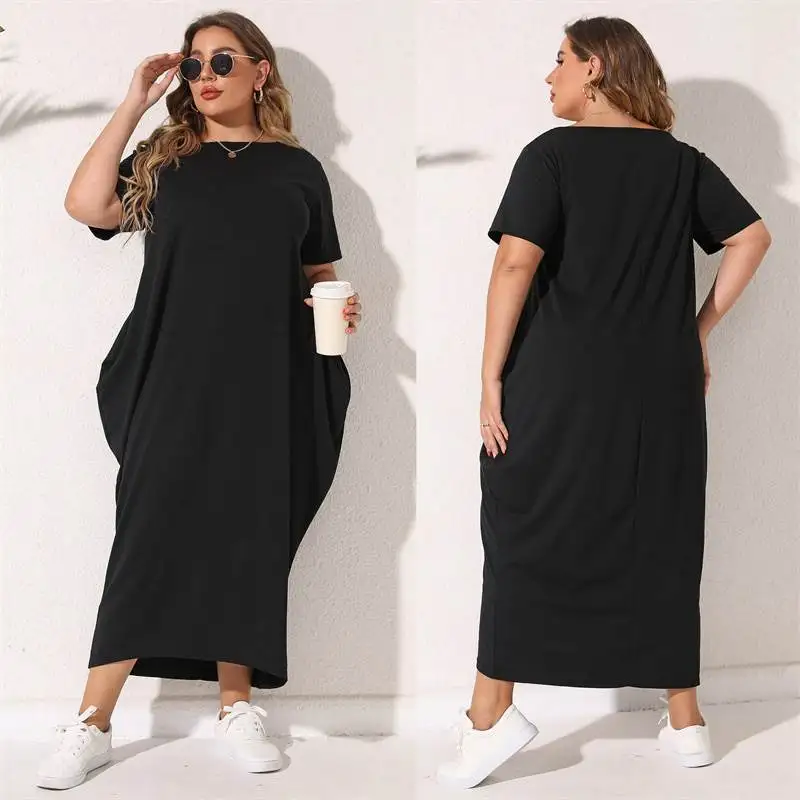 

L4XL Women's Casual plus Size Long Skirt Dr Big Ladies Faionable Winter Collection 00% Other Material