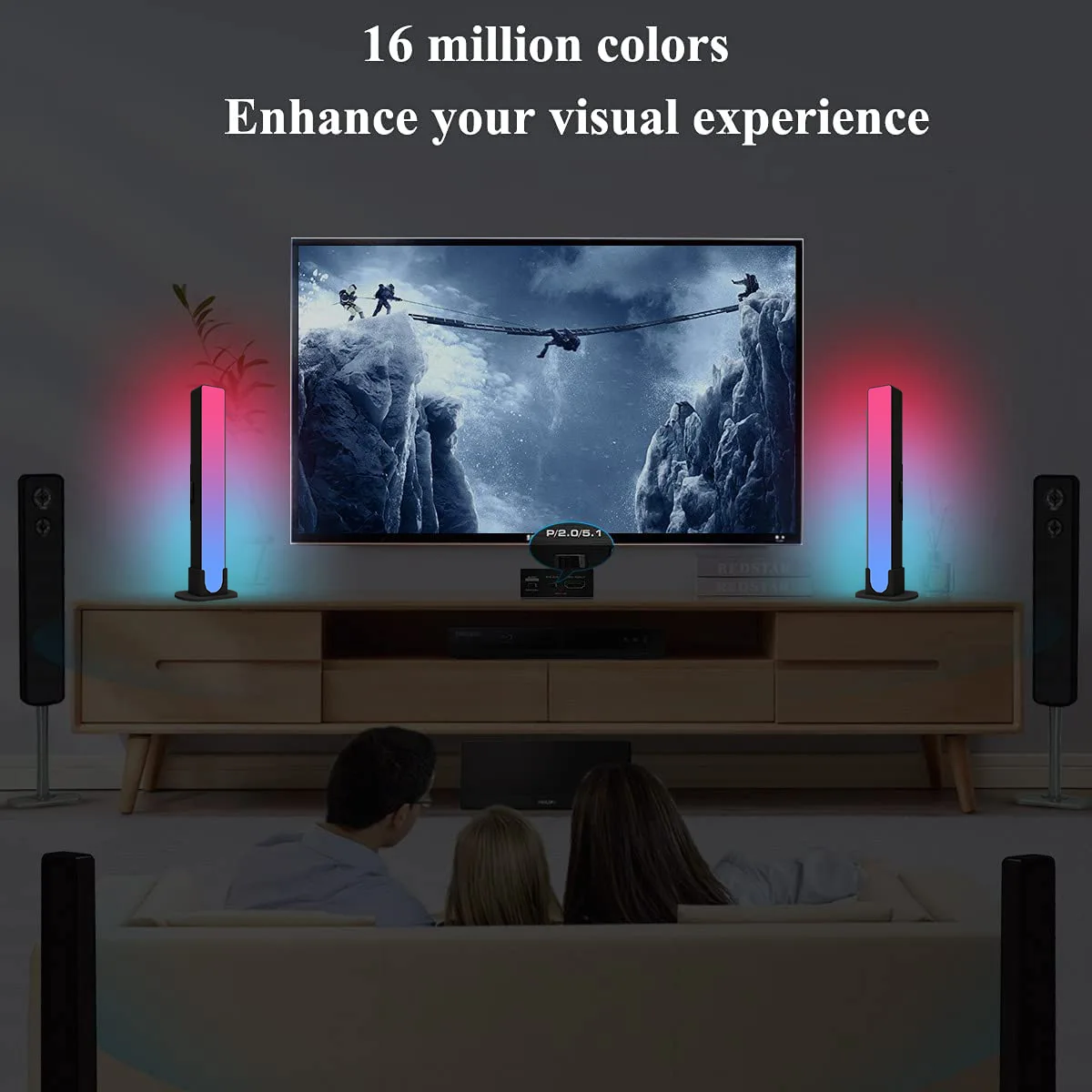 Smart LED Light Bars，RGBIC Smart Light Bar for Room Decoration for Gaming Room, Compatible with Alexa & Google Assistant