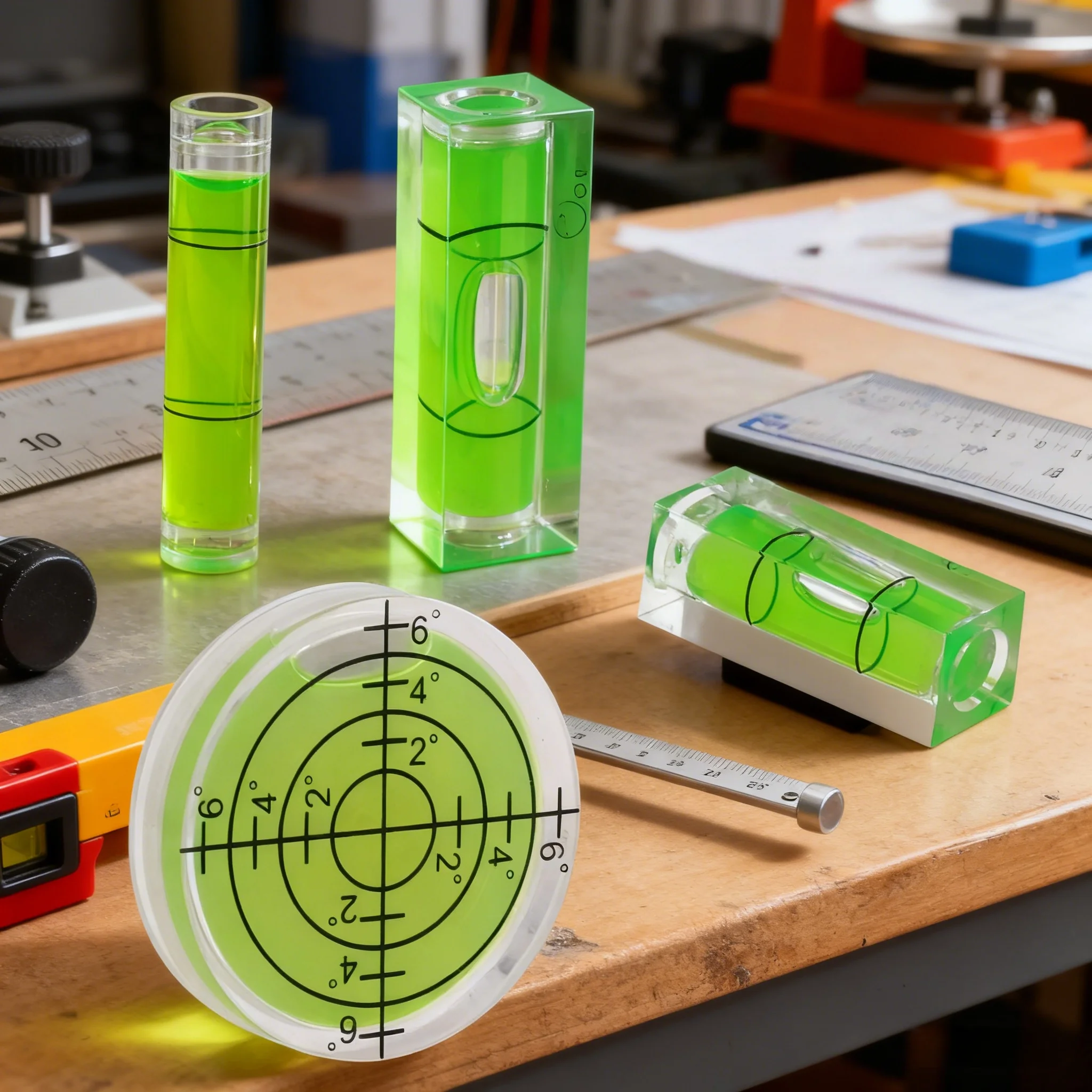 Universal Small Bubble Spirit Level Mini Square Levels Measuring Tool, for Camera Tripod Picture Hanging Precision Leveling Tool