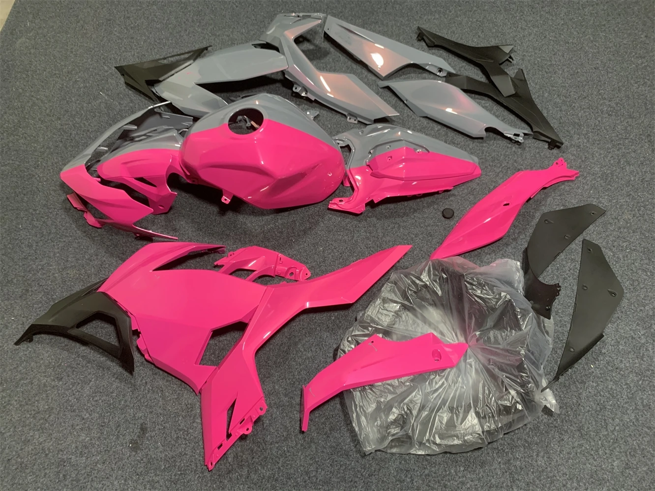 Motorcycle fairing fits Ninja 400 2018 2019 2020 2021 2022 2023 ZX400 18 19 2021 22 23 year body fairing Grey purple motorcycle