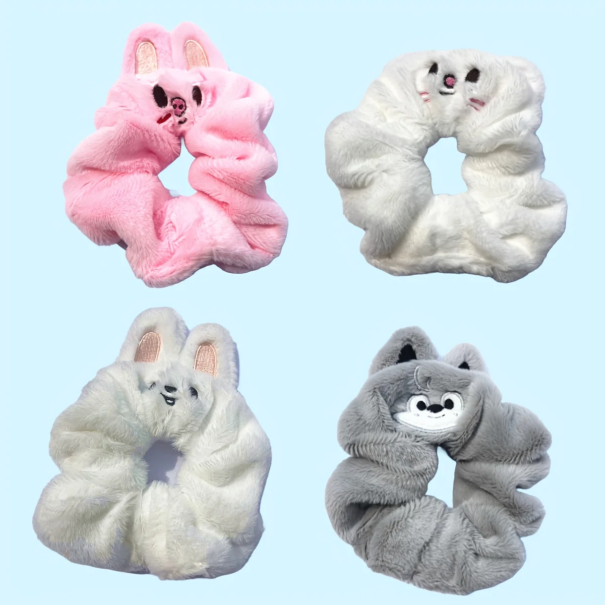 

2pc, Cartoon Animal-shaped Women's Hair Accessories, Fluffy Fine Velvet Hair Bands, Non-slip and Highly Elastic.