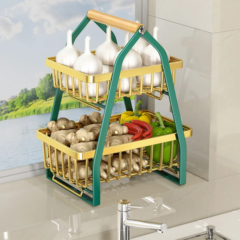 Practicality Meets Style: Multi-functional Hooks for Kitchen and Home, Onion Garlic Storage Basket, Vegetable Fruit Organizer