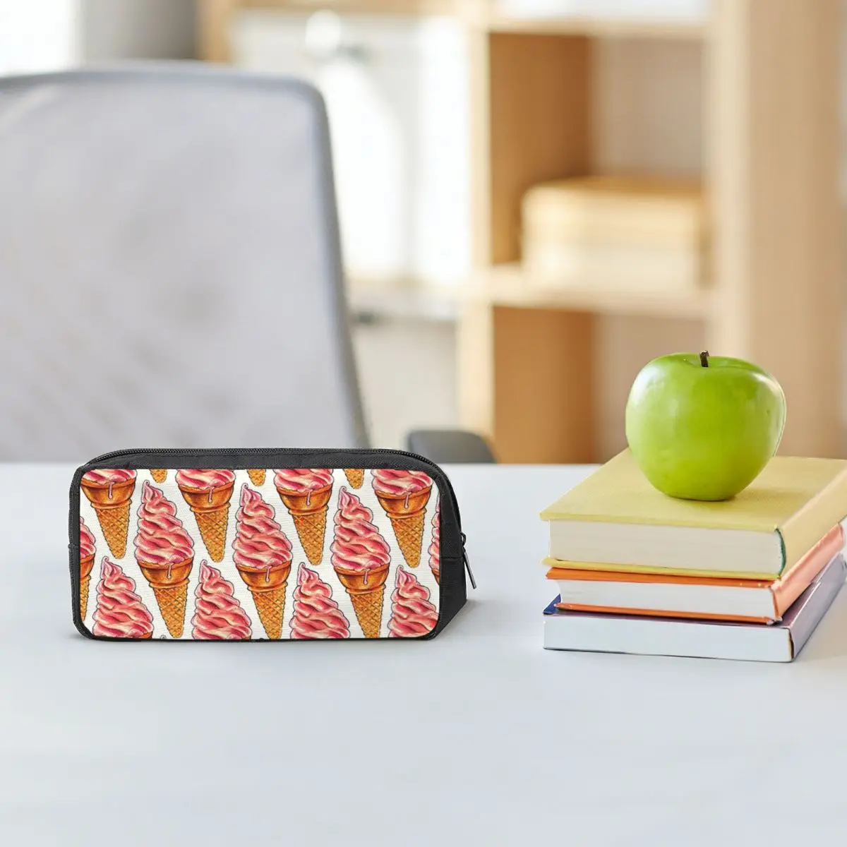 

Strawberry Ice Cream Pencil Cases for Students Gifts Pen Box Pencil Bag Large Storage Pencil Pouch Storage Stationery Supplies