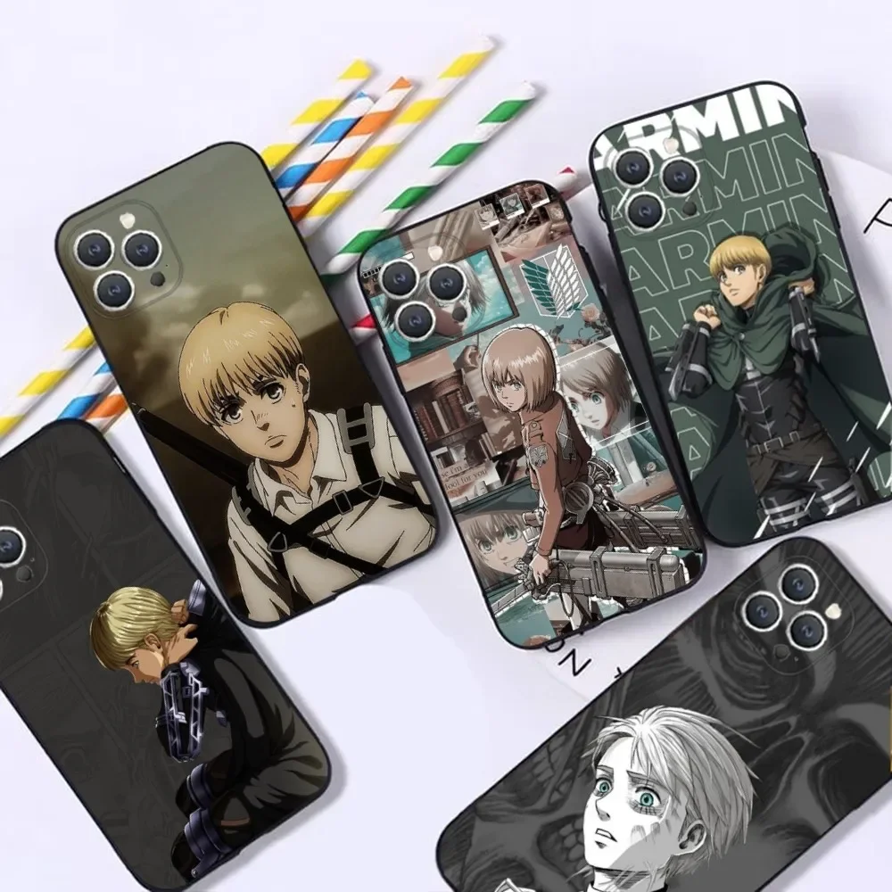 

Anime A-Armin alert Phone Case For iPhone 16,15,14,13,12,Pro,Max,11,7,8,Plus,XR,XS Max Shockproof Silicone Soft Shell