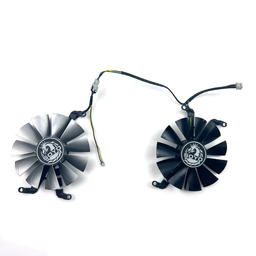 2PCS DIY Cooling FAN 85MM 4PIN GTX1660 SUPER GPU FAN For SOYO RTX2060 2070 GTX1660 S video card fans