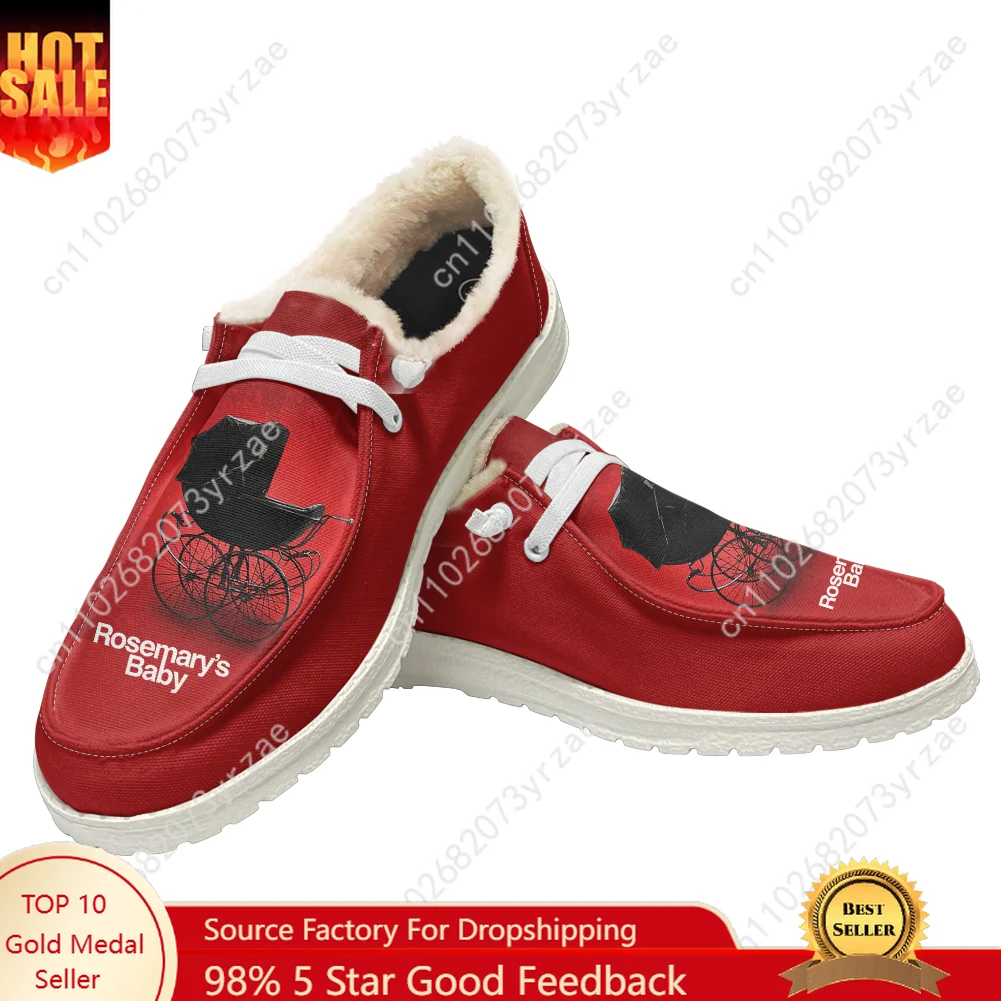 

Rosemary's Baby Plush Flat Shoe Men Women Teenager Warm Shoe Indoor Outdoor High Quality Fashion Casual Shoes Custom Footwear