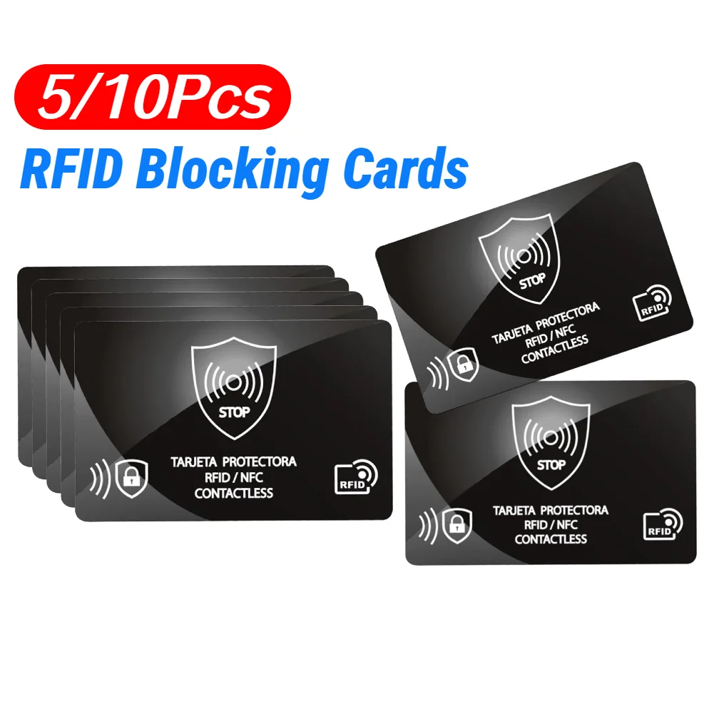 

5/10 шт. RFID-блокирующая карта защищает весь кошелек NFC дебетовая кредитная карта защита для паспорта портативный противоугонный RFID-блокировщик