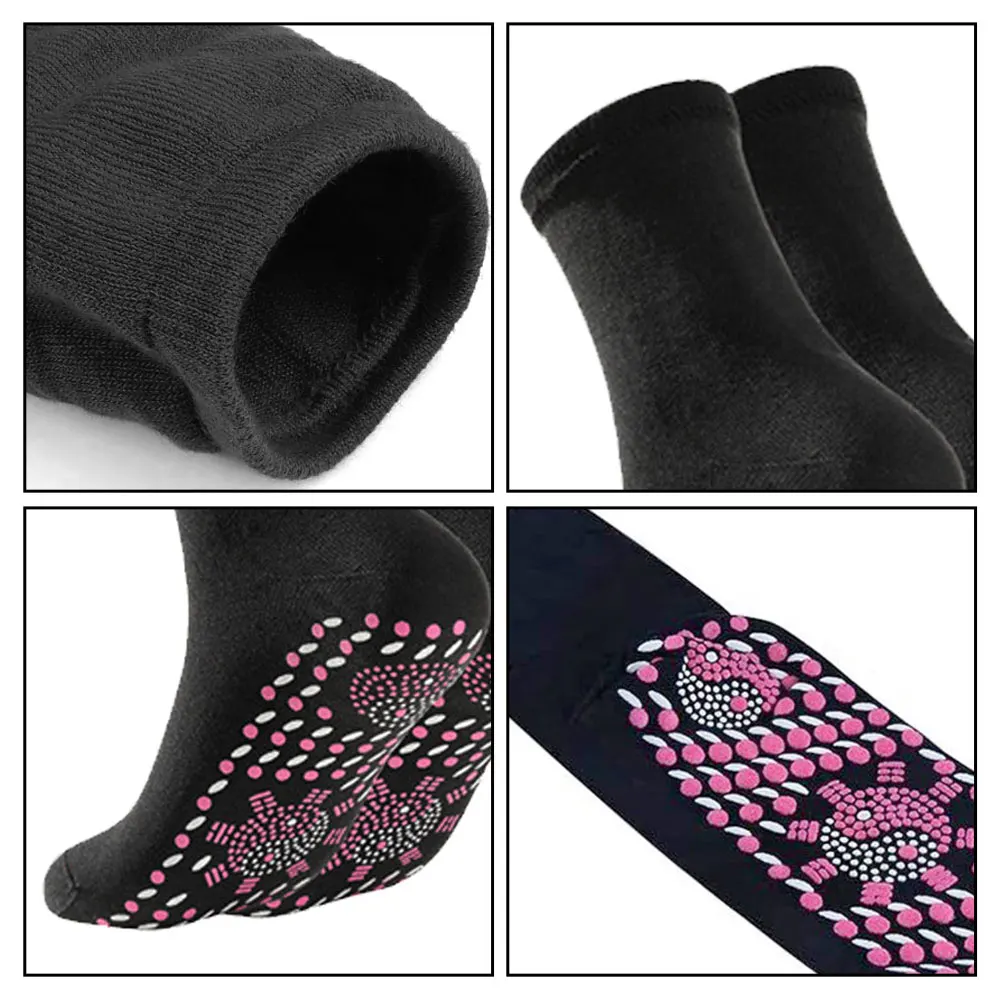 Tourmaline Self Heating Heated Socks For Women Men Help Warm Cold Feet Comfort Health Heated Socks Magnetic Therapy Massage Sock