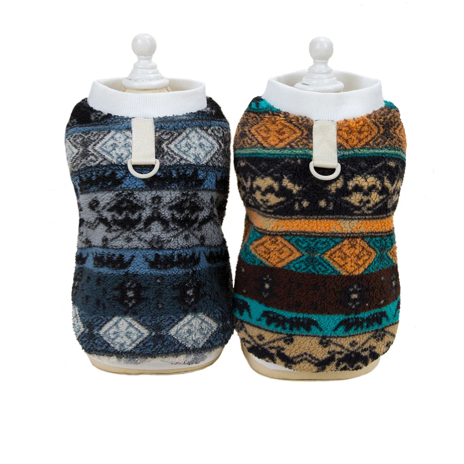 سترة شتوية للكلاب الصغيرة، ملابس للكلاب من الصوف الحراري الناعم، سترة تشيهواهوا يوركي للجرو، بلوفر للحيوانات الأليفة مع حلقة مقود