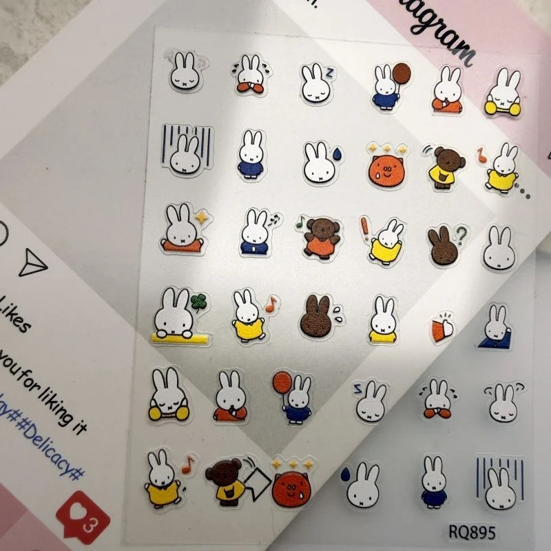 Miffy Nagelaufkleber Geprägte 3D DIY Becher Kamera Tablet Handyhülle Objektiv Dekorative Aufkleber – Detail 3