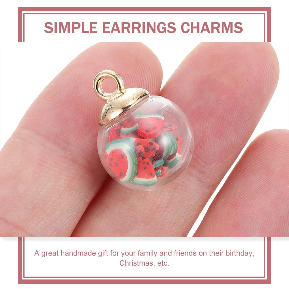 

30Pcs Glass Ball Charms Colorful Star Pendants Simple Earrings Charms DIY Craft Accessories Home Decoration Mobile Phone Pendant