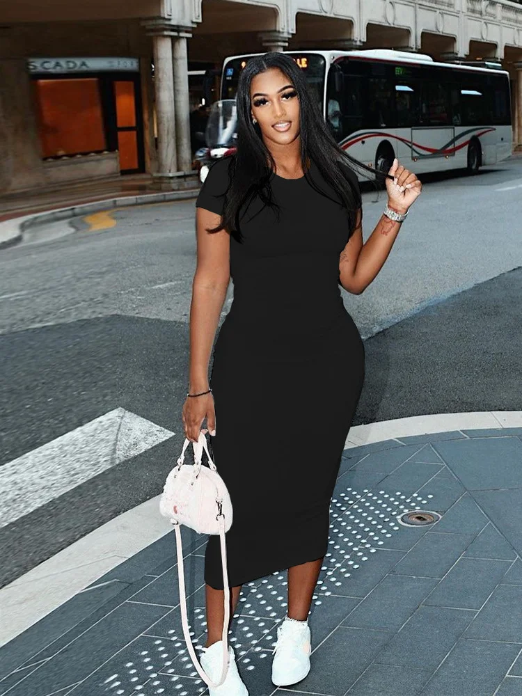 WESAYNB Summer Clothes y2k Party Dresses For Women 2022 Pink Black O Neck Dress Women Basic Simple White Maxi Evening Dress - AliExpress 200000345 WESAYNB Summer Clothes y2k Party Dresses For Women 2022 Pink Black O Neck Dress Women Basic Simple White Maxi Evening Dress - AliExpress 200000345