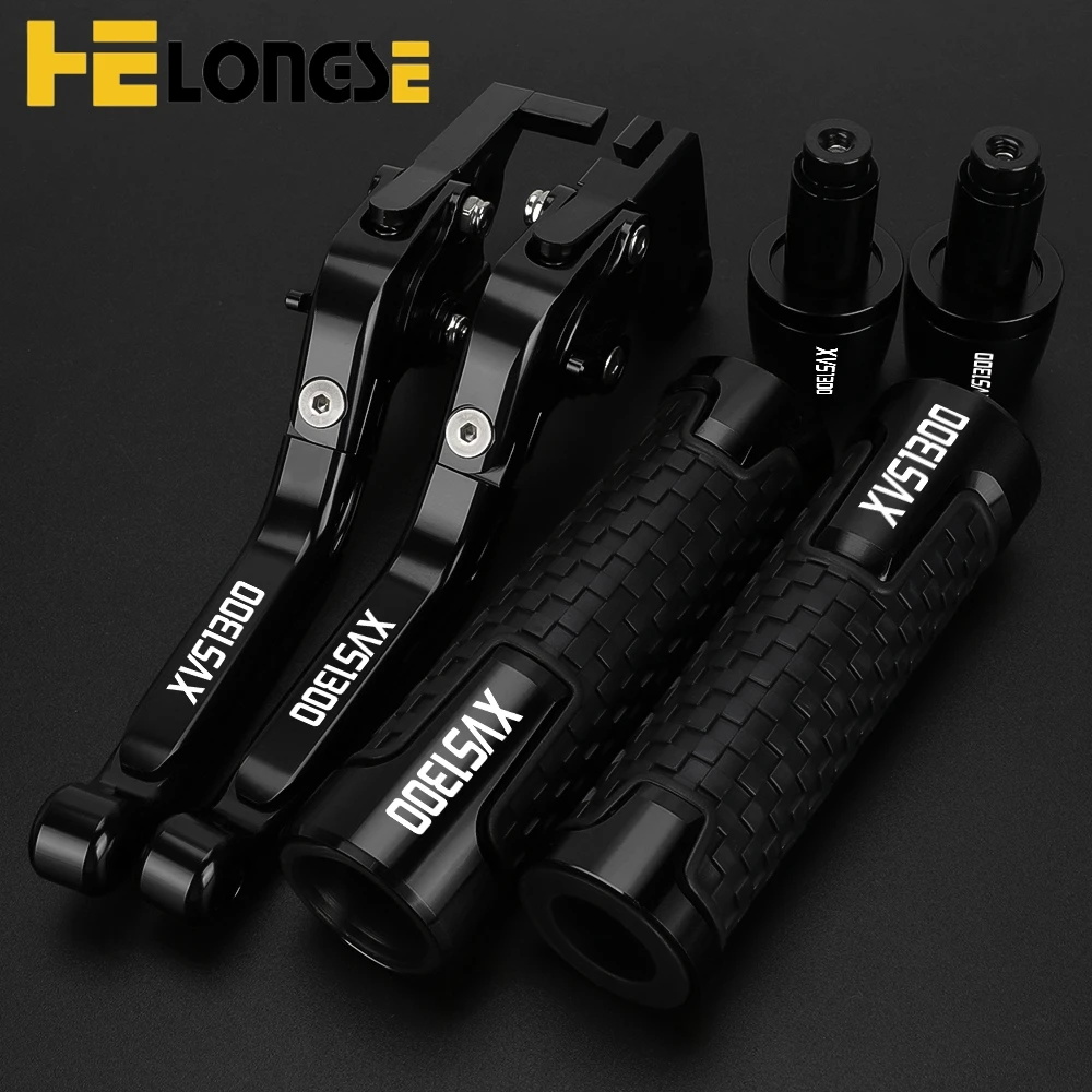 

For YAMAHA XVS1300 XVS 1300 2015 2016 2017 xvs1300 Motorcycle Accessories sAdjustable Brake Clutch Levers Handlebar Grips Ends