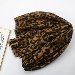 Christmas Halloween 2024 Leopard Print Scarf Thickened Warm Cashmere Scarves Luxury Scarves Fashion Shawl Winter Women Men Shawl