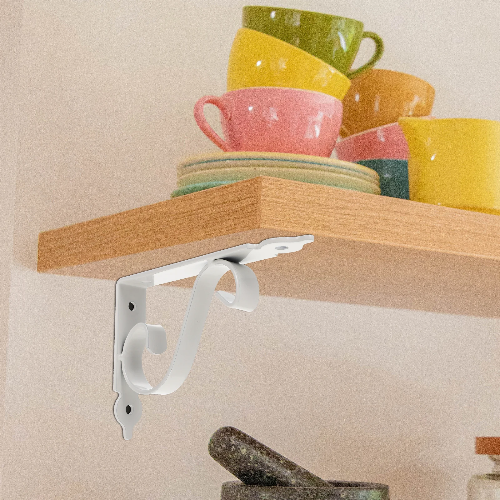 

2 Sets 150mmx115mm Thickened Iron Brackets Wall Mount Triangle Shelves Heavy Duty Load Bearing Home Study Kitchen