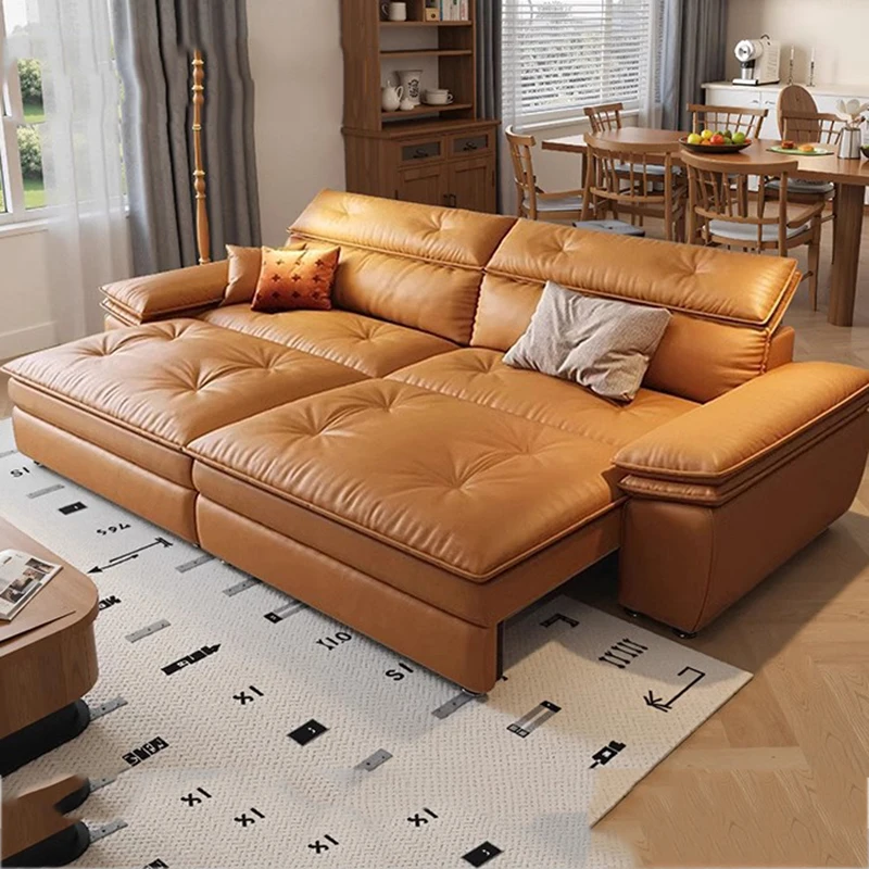 

Designer Leather Living Room Sofas Brown Classic Soft Modern Luxury Sofa Lounge Lazy Cheap Couch Wohnzimmer Furniture For Home