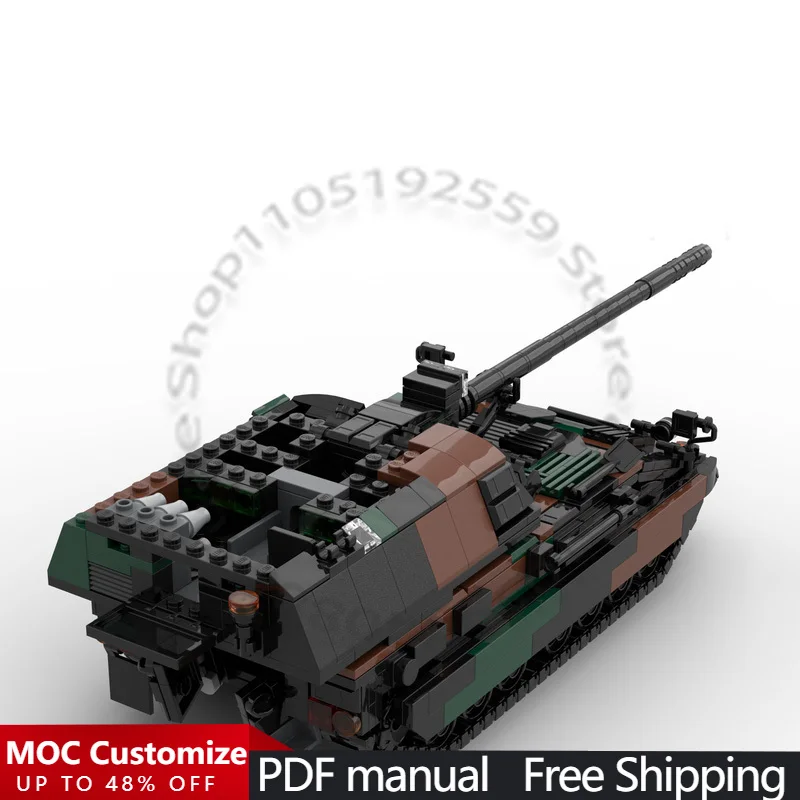 

1009 PCS War series PZH 2000 Howitzer MOC Customize Modular Building Block Design Brick Technology Model DIY Toy Birthday Gift