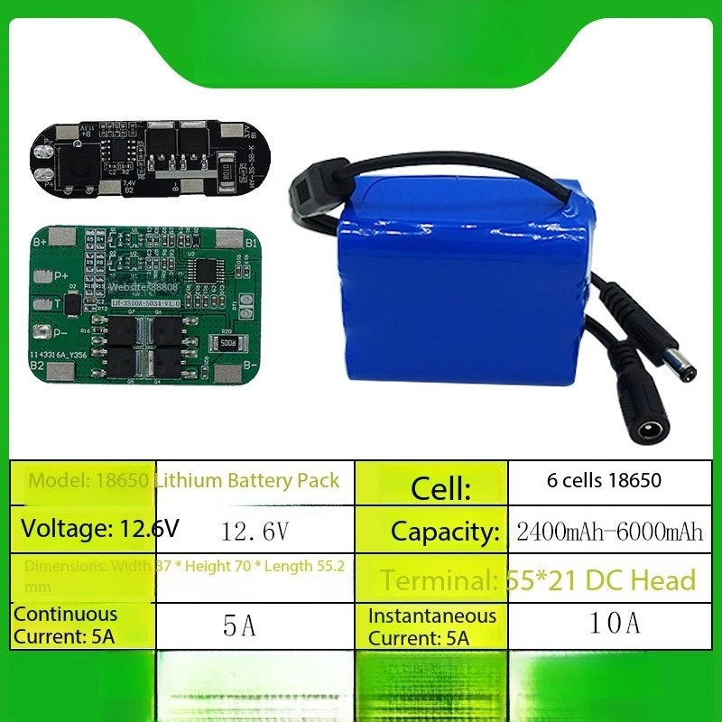 Energy Storage 18650 Round Injection Battery 12V High Power Lithium Battery For LED Light Bluetooth Speaker Toy Equipment