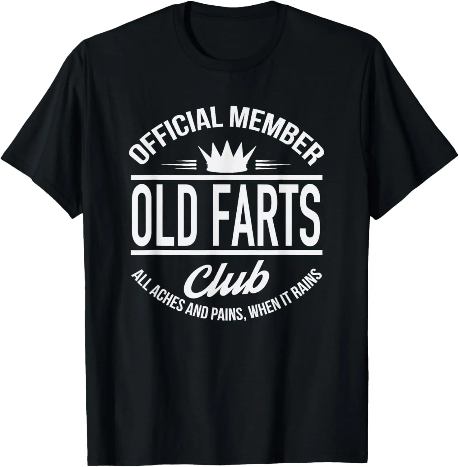Official Member Old Farts Club Funny Graphic T-Shirt Men's Short Sleeve Cotton Tee for Casual Wear