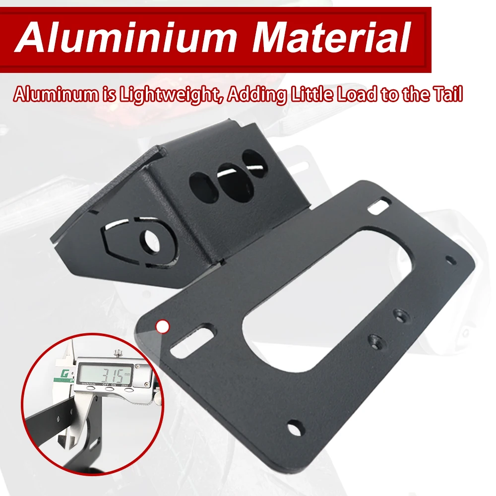Support de plaque de planificateur de queue arrière de moto, kit d\'éliminateur de garde-boue, KAWASAKI Ninja 250, 400, 2018-2024, Z250, Z400,