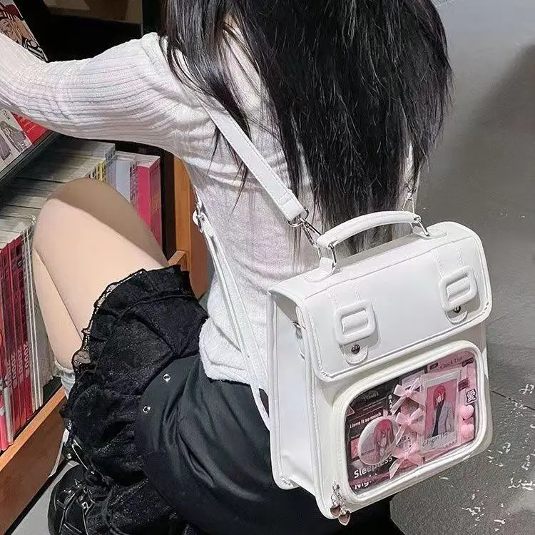 

Transparent Pain Bag Bapa Crossbody Bag Small Sna Quanti Diagonal Bag Bitchy Kid Bag Soft PU Vertical Square ape