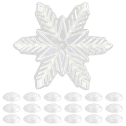 21PCS White Snowflake Shape Snowboard Stomp Pad Set Clear Snowflake Snowboarding Stomp Pads For Anti-slip Patch Winter Supplies