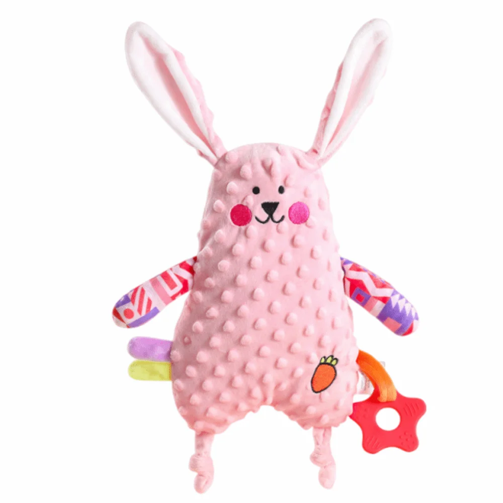 Lion Rabbit Baby Comforter Toy Cute Squeaky Plush Animal Placate Dolls Soft Cartoon Animal Soothing Placate Towel