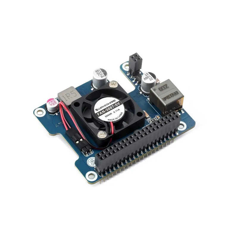 

Ethernet PoE powered expansion board, support 802.3af/at with cooling fan, heatsink