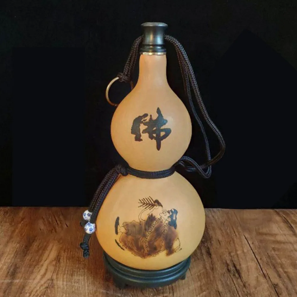 New Chinese Retro Gourd Water Bottle 500ML Durable Wine Bottle