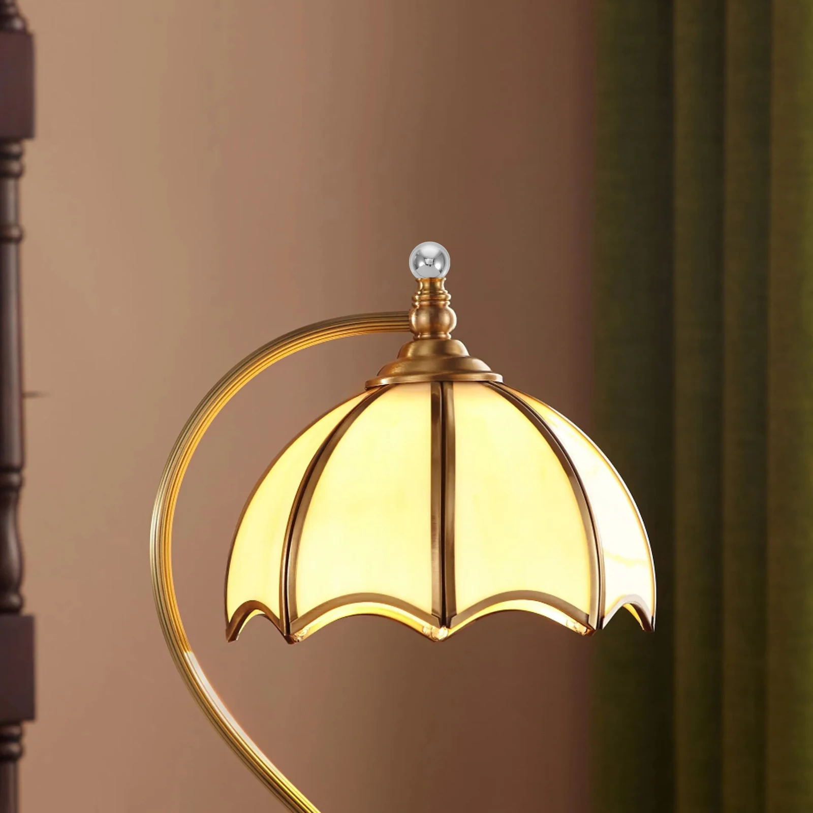 

Metal Desk 1/4-28 Finial Harp Tops Shade Decorative Ball Knob Cap Lamp Shade Holder Interchangeable Shades Durability Easy