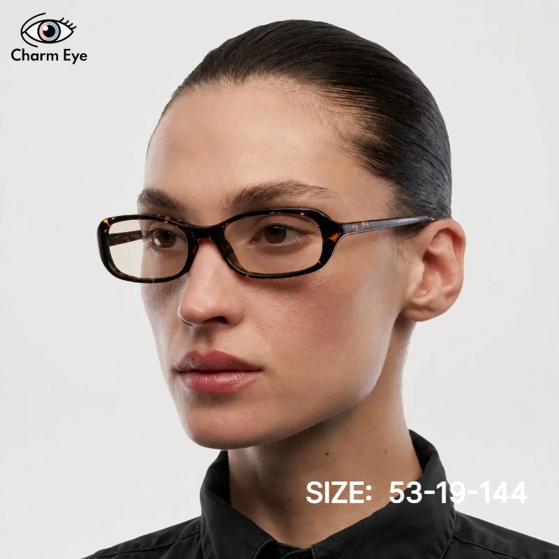 New Irregular Men Square Glasses Tortoise Fashion High End Acetate Multi Functional Women Myopia Reading Anti Blue Light Eyewear