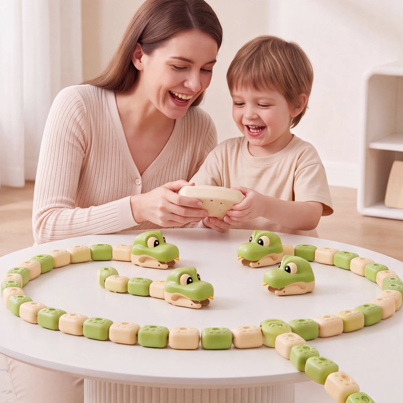 Magnetic Snake Block Remote Control Snake Frenzy Game Fun Interactive Magnetic Snake Blocks with Sound & Light Collectible Gifts