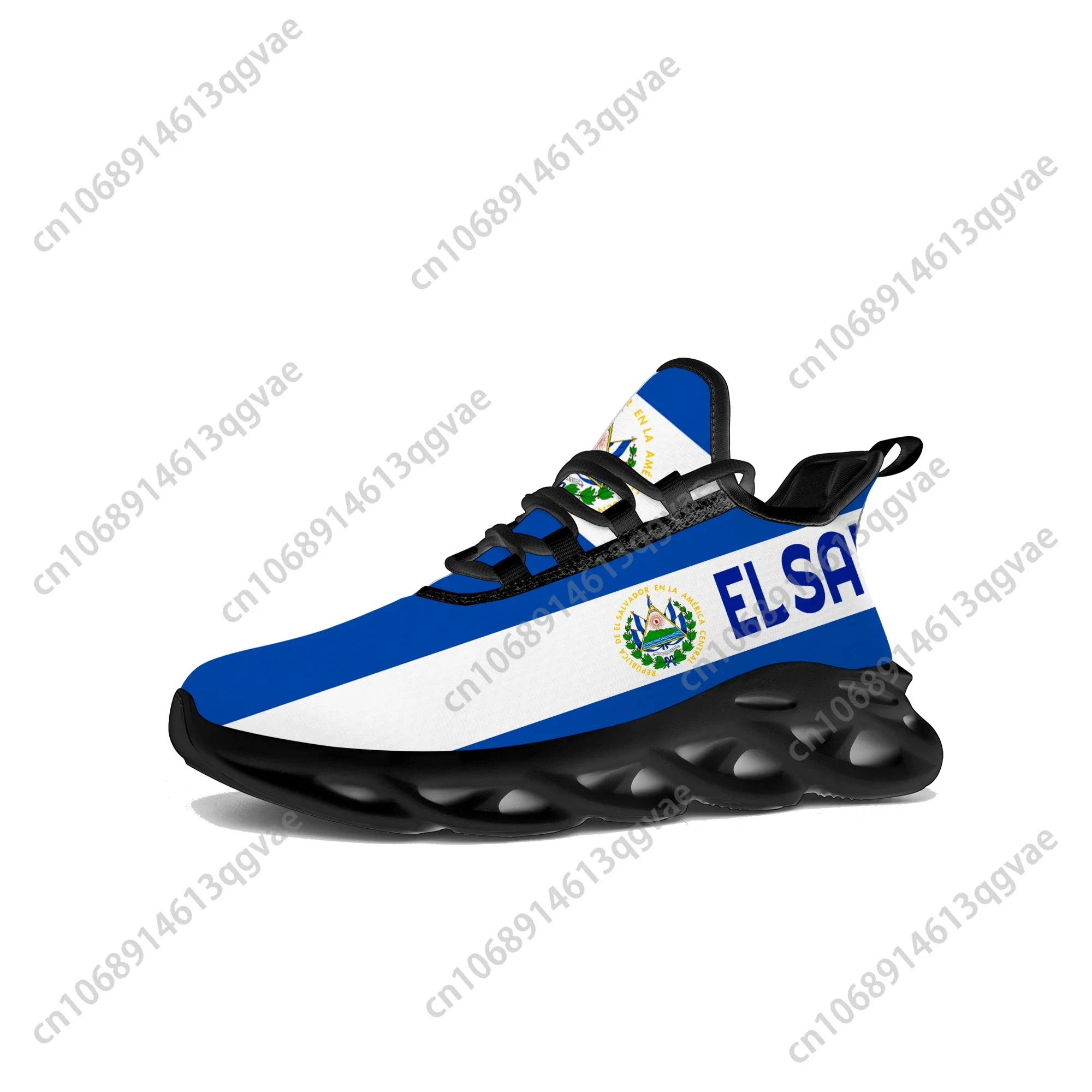 El Salvador Flag Flats Sneakers Mens Womens Hot Pop Sports Running High Quality Sneaker Lace Up Mesh Footwear Tailor-made Shoe