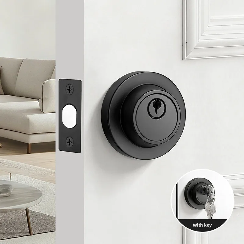 Invisible Door Without Handle, Single Tongue Lock, Double-sided Concealed Installation, Household Wooden Door, Circular Lock