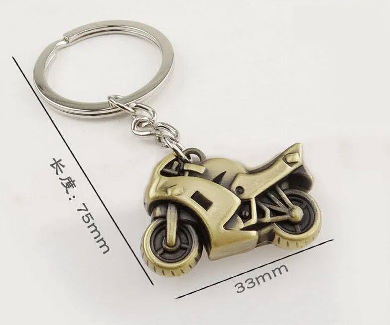 Motorcycle Motorbike Key chain Classic 3D Simulation Model Key Chain Ring Keyring Keyfob Personality Jewelry 17160