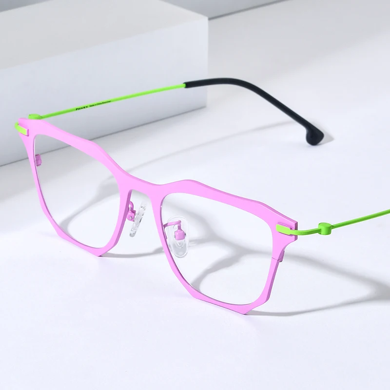 FONEX Pure Titanium Glasses Frame Women 2026 New Fashion Brand Design Square Eyeglasses Men High Quality Eyewear 85838