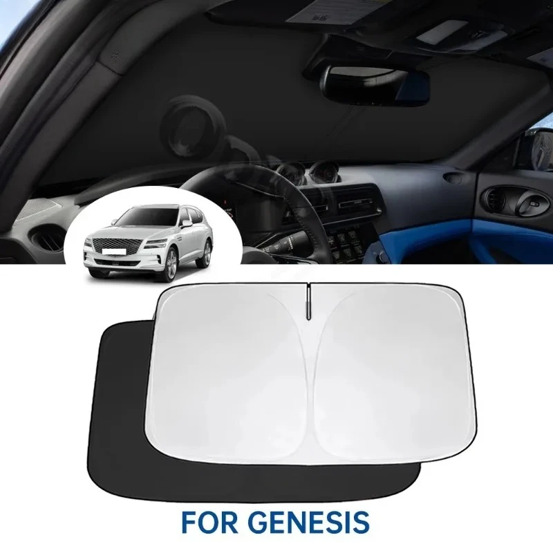 

For Genesis GV60 GV70 GV80 2023 2024 Parasol Accessories Windshield Sunshade Car Visor Front Window Sun Shade Cover