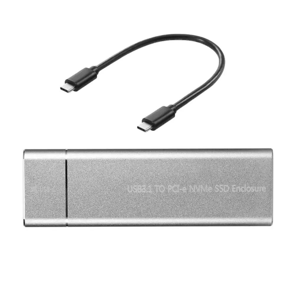 M.2 Nvme Ssd Enclosure Adapter Aluminum Usb C 3.1 Gen2 10gbps To Nvme Pcie External Box For 2230/2242/2260/2280 M2 Nvm O8h9