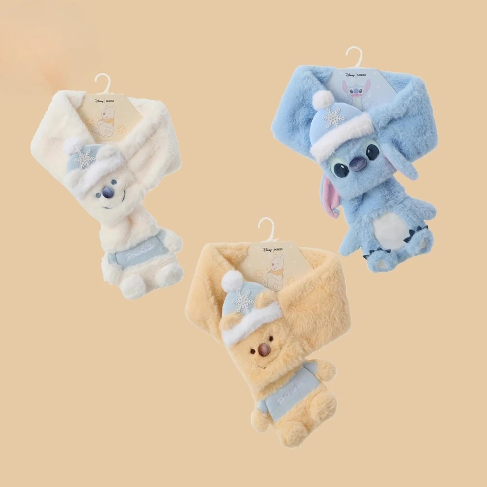 

Disney Winter Snow Kingdom Series Unique Shape Scarf, Licensed Warm Fleece Christmas Gift, Winter Fashion Accessory for Women