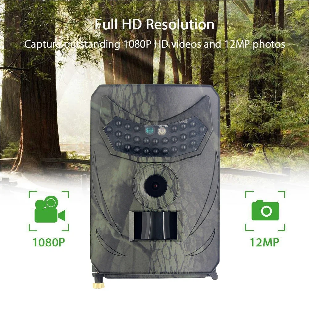 Wild Trail Camera Infrared Night Vision Motion Wildlife Camera Monitor Weatherproof Tracking Surveillance Photo Traps