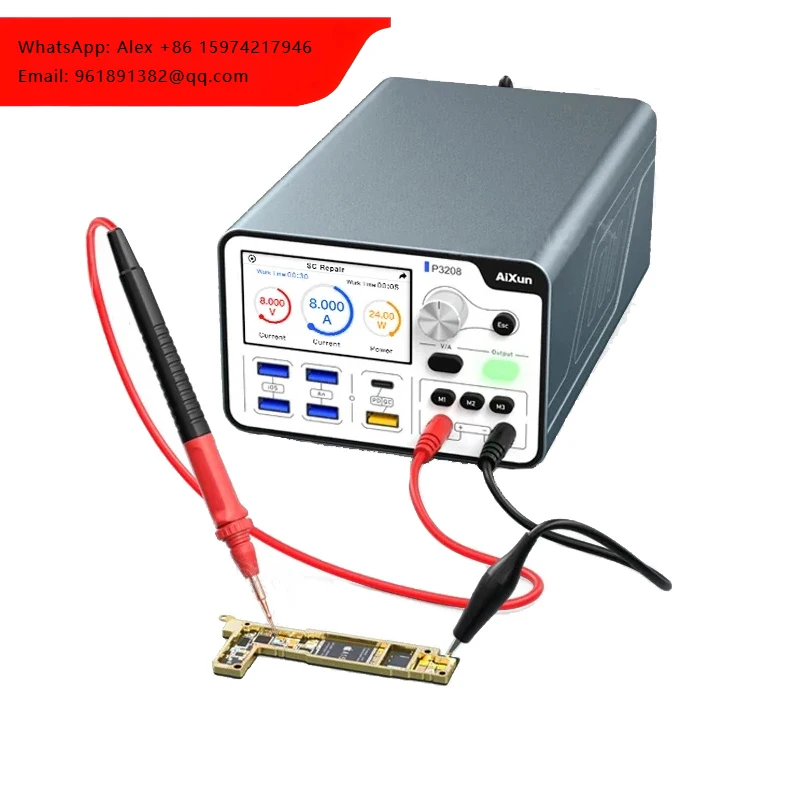 

Кабель питания DC для тестирования материнских плат Aixun P3208 320W (110V/220V) с регулировкой напряжения и функцией USB-загрузки, для проверки на короткое замыкание iPhone 6-15PM