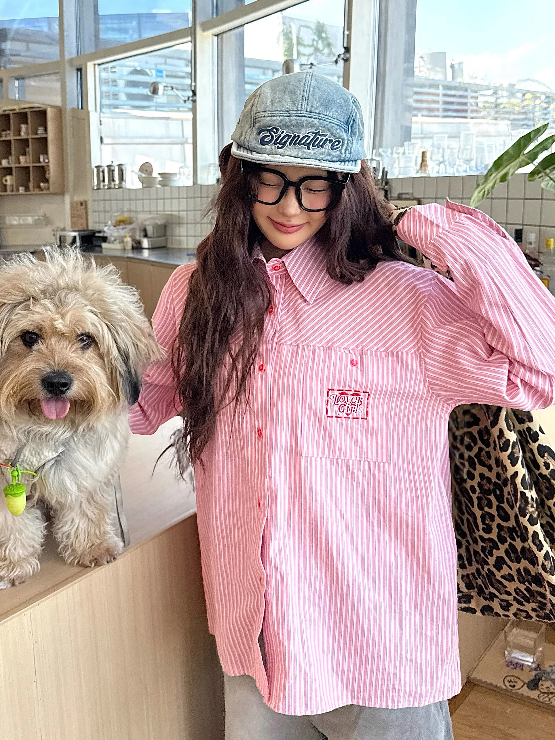 

Ретро-пальто в полоску свободного кроя для женщин, простой дизайн, хлопок, длинный рукав, осенняя модная верхняя одежда, классический повседневный деловой стиль